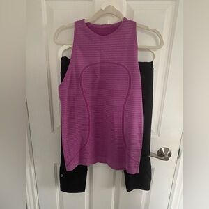 Lululemon Sleeveless Top AND leggings. Size 8 Very good condition
